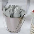 Creative Converting 6 1/8in Shimmering Silver Heavy Weight Plastic Spoon, 600PK 286SPOONSL